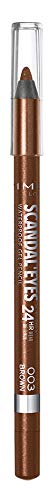 Rimmel London Scandaleyes Waterproof Gel Pencil Eyeliner, Long-Wearing, Ultra-Smooth, Smudge-Proof, 003, Brown, 0.04oz - Image 7