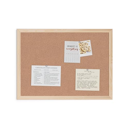 U Brands Cork Bulletin Board, 17 x 23 Inches, Light Birch Wood Frame (265U00-01) - Image 3