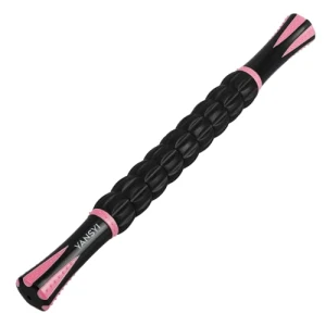 Yansyi Muscle Roller Stick for Athletes – Body Massage Roller Stick – Release Myofascial Trigger Points Reduce Muscle Soreness Tightness Leg Cramps & Back Pain for Physical Therapy & Recovery (Pink)