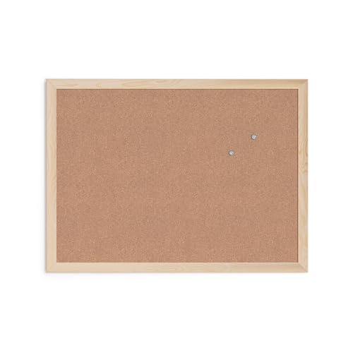 U Brands Cork Bulletin Board, 17 x 23 Inches, Light Birch Wood Frame (265U00-01)