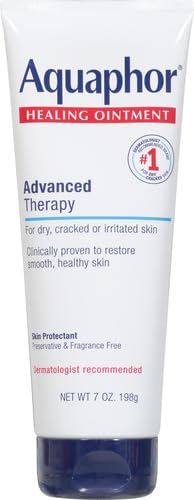 Aquaphor Healing Ointment Advanced Therapy Skin Protectant, Body Moisturizer for Dry Skin, Minor Cuts and Burns, Dry Cuticles, Cracked Heels, Hands and Lips, 7 Oz Tube - Image 19