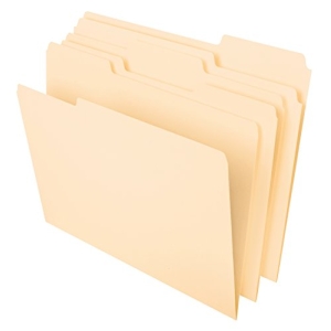 Pendaflex File Folders, Letter Size, 8-1/2″ x 11″, Classic Manila, 1/3-Cut Tabs in Left, Right, Center Positions, 100 Per Box (65213)