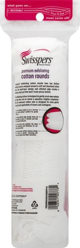 Swisspers Premium Exfoliating Rounds, 2 Distinct Raised Textured Surface, Cotton Facial Pads, 80 Count Re-closable Bag - Image 10