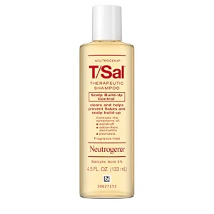 Neutrogena T/Sal Therapeutic Shampoo for Scalp Build-Up Control with Salicylic Acid, Scalp Treatment for Dandruff, Scalp Psoriasis & Seborrheic Dermatitis Relief, 4.5 fl. oz