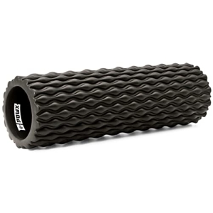 Textured Foam Rollers for Muscle Massage – High-Density Back Foam Roller for Back Pain Relief & Muscle Recovery in Legs & Arms – Hollow Foam Roller for Muscle Exercises by PowX 5.5×17.7 in. (Black)