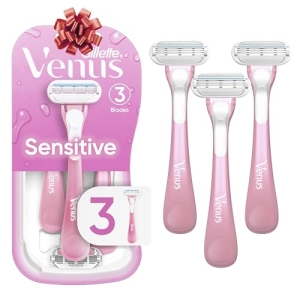 Gillette Venus Sensitive Women’s Disposable Razors – Single Package of 3 Razors