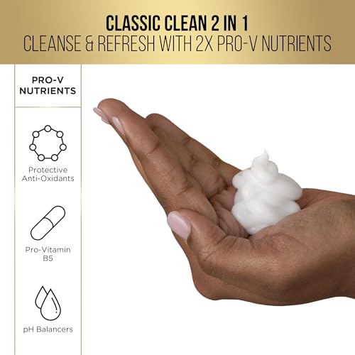 Pantene Classic Clean 2-in-1 Shampoo and Conditioner Set with Hair Treatment, Pro-V Nutrients for Dry, Color-Treated Hair, Long-Lasting Nourishment & Hydration Antioxidant-Rich,27.7 Fl Oz Each, 2 Pack - Image 7