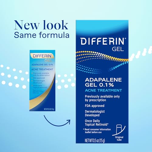 Differin Acne Treatment Gel, 30 Day Supply, Retinoid Treatment for Face with 0.1% Adapalene, Gentle Skin Care for Acne Prone Sensitive Skin, 15g Tube (Packaging May Vary) - Image 11