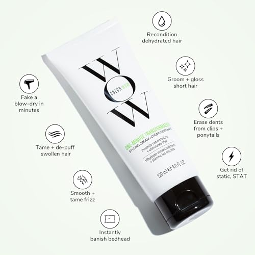 COLOR WOW One Minute Transformation – Instant frizz fix| Nourishing styling cream smooths, tames + defrizzes on the spot, Avocado oil + Omega 3’s hydrate, repair for silkier, smoother texture - Image 5