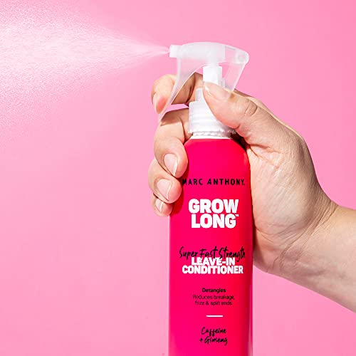 Marc Anthony Leave-In Conditioner Spray & Detangler, Grow Long Biotin - Anti-Frizz Deep Conditioner For Split Ends & Breakage - Vitamin E, Caffeine & Ginseng for Curly, Dry & Damaged Hair - Image 4