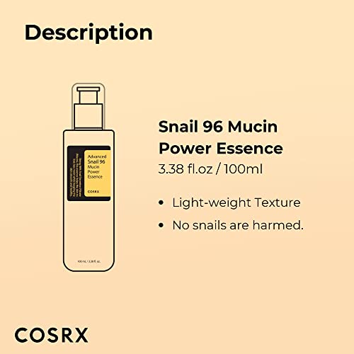COSRX Snail Mucin 96% Power Repairing Essence 3.38 fl.oz 100ml, Hydrating Serum for Face with Snail Secretion Filtrate for Dull Skin & Fine Lines, Korean Skin Care - Image 2