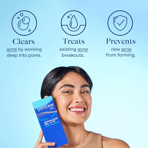Differin Acne Treatment Gel, 30 Day Supply, Retinoid Treatment for Face with 0.1% Adapalene, Gentle Skin Care for Acne Prone Sensitive Skin, 15g Tube (Packaging May Vary) - Image 5