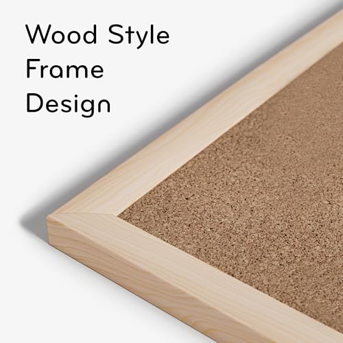 U Brands Cork Bulletin Board, 17 x 23 Inches, Light Birch Wood Frame (265U00-01) - Image 6