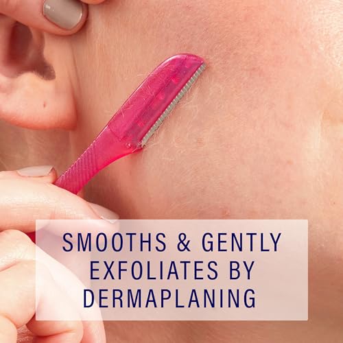 Schick Hydro Silk Touch-Up Dermaplaning Tool with Precision Cover, 3ct | Dermaplane Razor, Face Razors for Women, Eyebrow Razor, Facial Razor, Dermaplaning Razor, Womens Face Razor Peach Fuzz Remover - Image 5