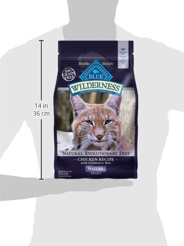 Blue Buffalo Wilderness High Protein, Natural Mature Dry Cat Food, Chicken 5-lb - Image 2