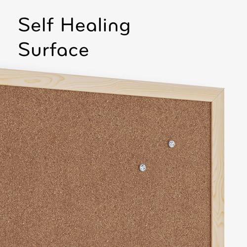 U Brands Cork Bulletin Board, 17 x 23 Inches, Light Birch Wood Frame (265U00-01) - Image 7