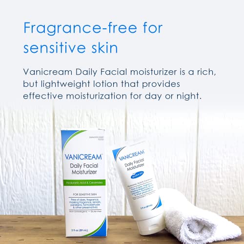 Vanicream Daily Facial Moisturizer With Ceramides and Hyaluronic Acid - Formulated Without Common Irritants for Those with Sensitive Skin, 3 fl oz (Pack of 1) - Image 7