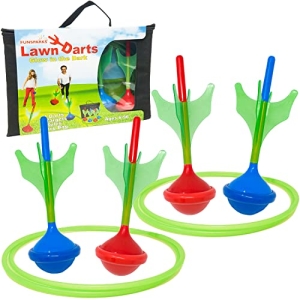 Funsparks Lawn Darts Game Set – Glow in The Dark Outdoor Soft Tip Lawn Darts Set – Great Games for Kids and Adults Lawn Games