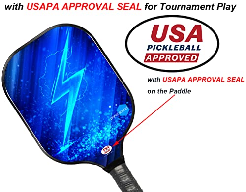 Panel Sound USAPA Approved Pickleball Paddle Set Lightweight Pickleball Paddles Set of 2,Pickleball Rackets with 1 Carrying Case, 2 Cooling Towels & 4 Indoor Balls - Image 6