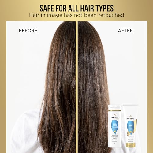 Pantene Classic Clean 2-in-1 Shampoo and Conditioner Set with Hair Treatment, Pro-V Nutrients for Dry, Color-Treated Hair, Long-Lasting Nourishment & Hydration Antioxidant-Rich,27.7 Fl Oz Each, 2 Pack - Image 9