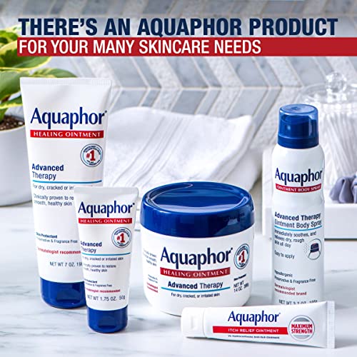 Aquaphor Healing Ointment Advanced Therapy Skin Protectant, Body Moisturizer for Dry Skin, Minor Cuts and Burns, Dry Cuticles, Cracked Heels, Hands and Lips, 7 Oz Tube - Image 7