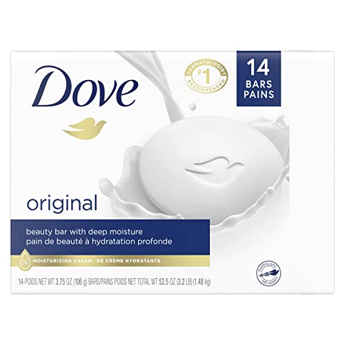 Dove Beauty Bar Gentle Skin Cleanser Moisturizing for Gentle Soft Skin Care Original Made With 1/4 Moisturizing Cream 3.75 oz, 14 Bars - Image 7