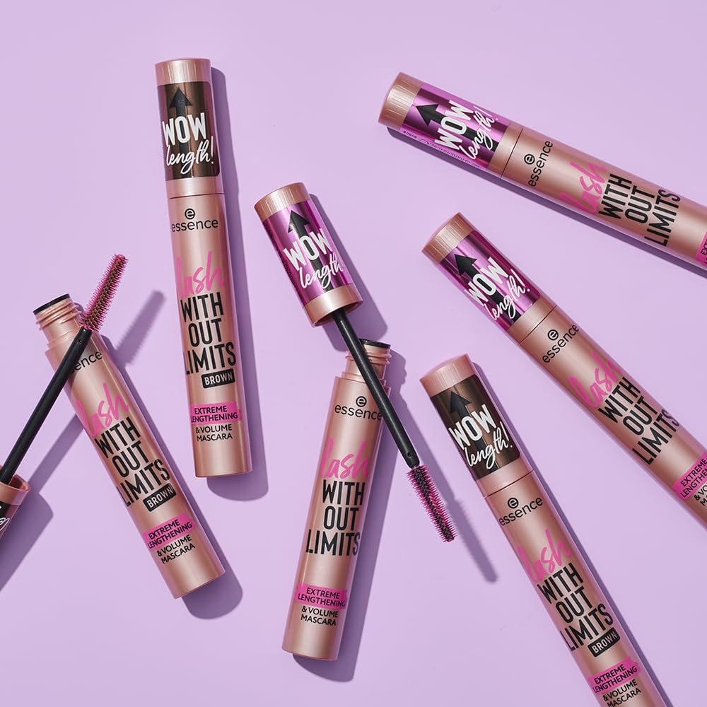 essence | Lash Without Limits Extreme Lengthening & Volume Mascara (02 | Brown) | Volumizing & Lengthening | Vegan, Cruelty Free & Paraben Free - Image 2