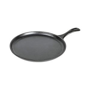 Lodge L9OG3 Cast Iron Round Griddle, Pre-Seasoned, 10.5-inch – Made in USA, Compatible with Stovetop, Oven, Grill & Campfire