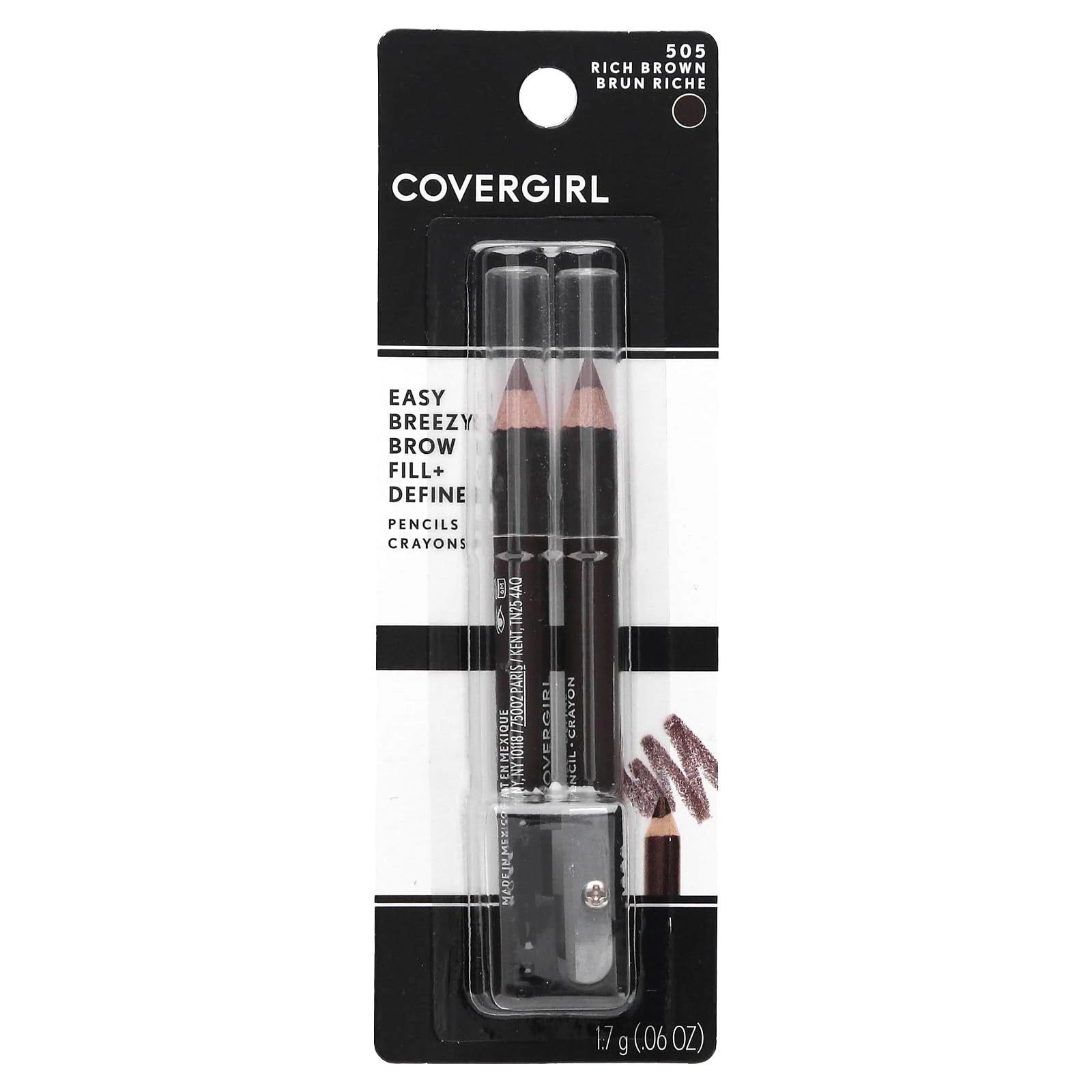 COVERGIRL - Easy Breezy Brow Fill + Define Brow Pencil, Sharpener Included, Long-Lasting, Deeply Pigmented, Blendable Formula, 100% Cruelty-Free - Image 4