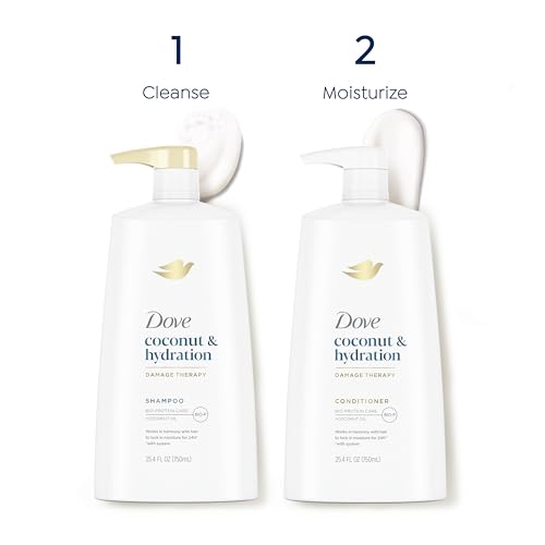Dove Ultra Care Shampoo Coconut and Hydration for Dry Hair Shampoo with Oil Blend of Coconut, Jojoba & Sweet Almond 25.4 oz - Image 4