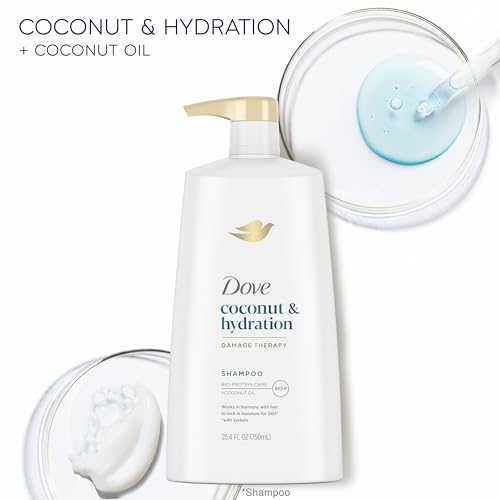 Dove Ultra Care Shampoo Coconut and Hydration for Dry Hair Shampoo with Oil Blend of Coconut, Jojoba & Sweet Almond 25.4 oz - Image 6