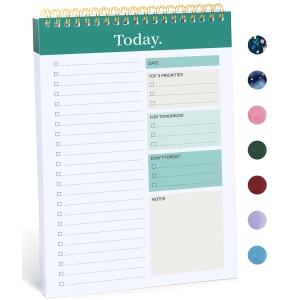 To Do List Pad – To Do List Notebook for Work with 52 Sheets, Undated Daily Planner Perfect for Daily Tasks and Goal Setting, To Do List Notepad Suitable for Office, Home and School-Greenery Sway