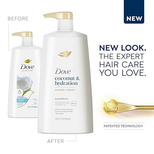 Dove Ultra Care Shampoo Coconut and Hydration for Dry Hair Shampoo with Oil Blend of Coconut, Jojoba & Sweet Almond 25.4 oz - Image 7