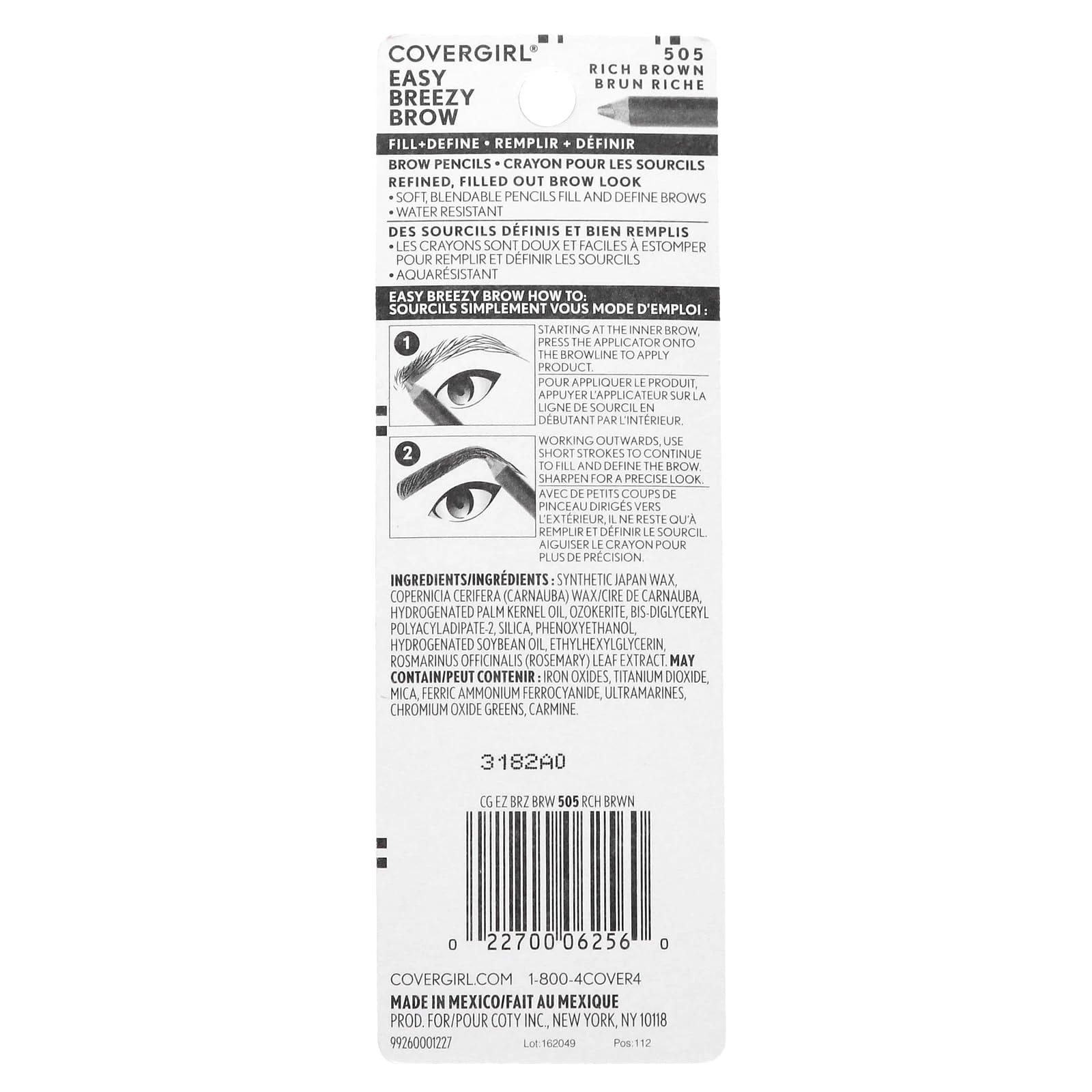 COVERGIRL - Easy Breezy Brow Fill + Define Brow Pencil, Sharpener Included, Long-Lasting, Deeply Pigmented, Blendable Formula, 100% Cruelty-Free - Image 3
