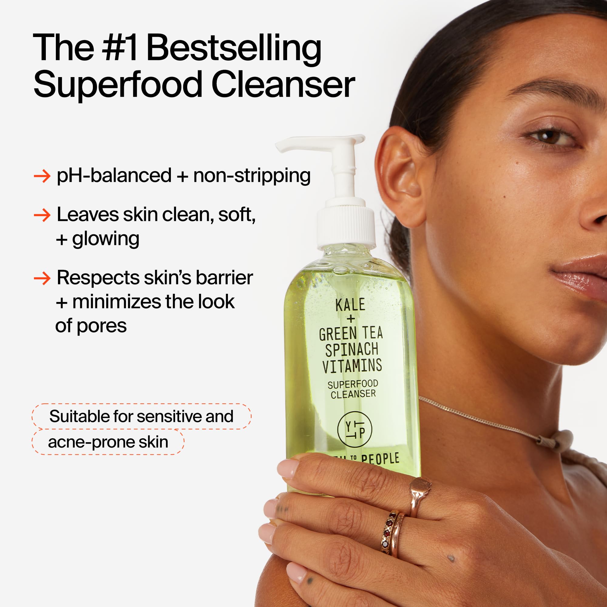 Youth To The People Facial Cleanser - Kale and Green Tea Cleanser - Gentle Face Wash, Makeup Remover + Pore Minimizer for All Skin Types - Vegan (8oz) - Image 8