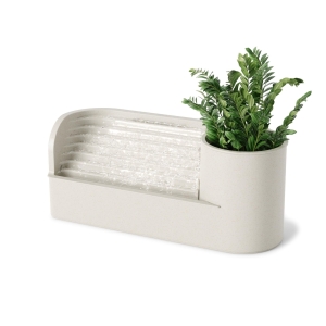 Umbra Stream Water Fountain for Tabletop Desktop – Soothing and Calming Zen for Bedroom or Office, Sand