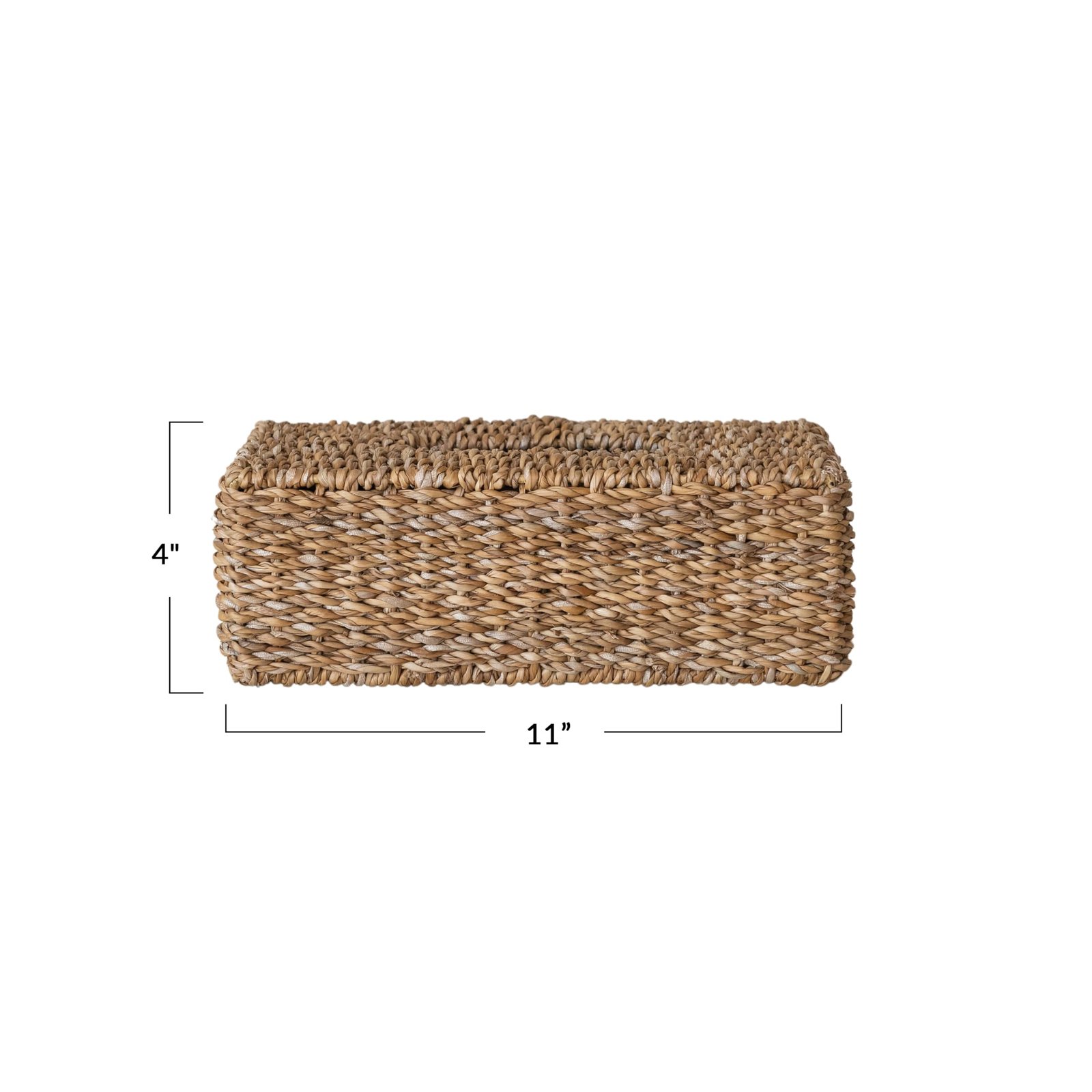 Creative Co-Op Hand-Woven Seagrass Tissue Box Cover, Natural - Image 7