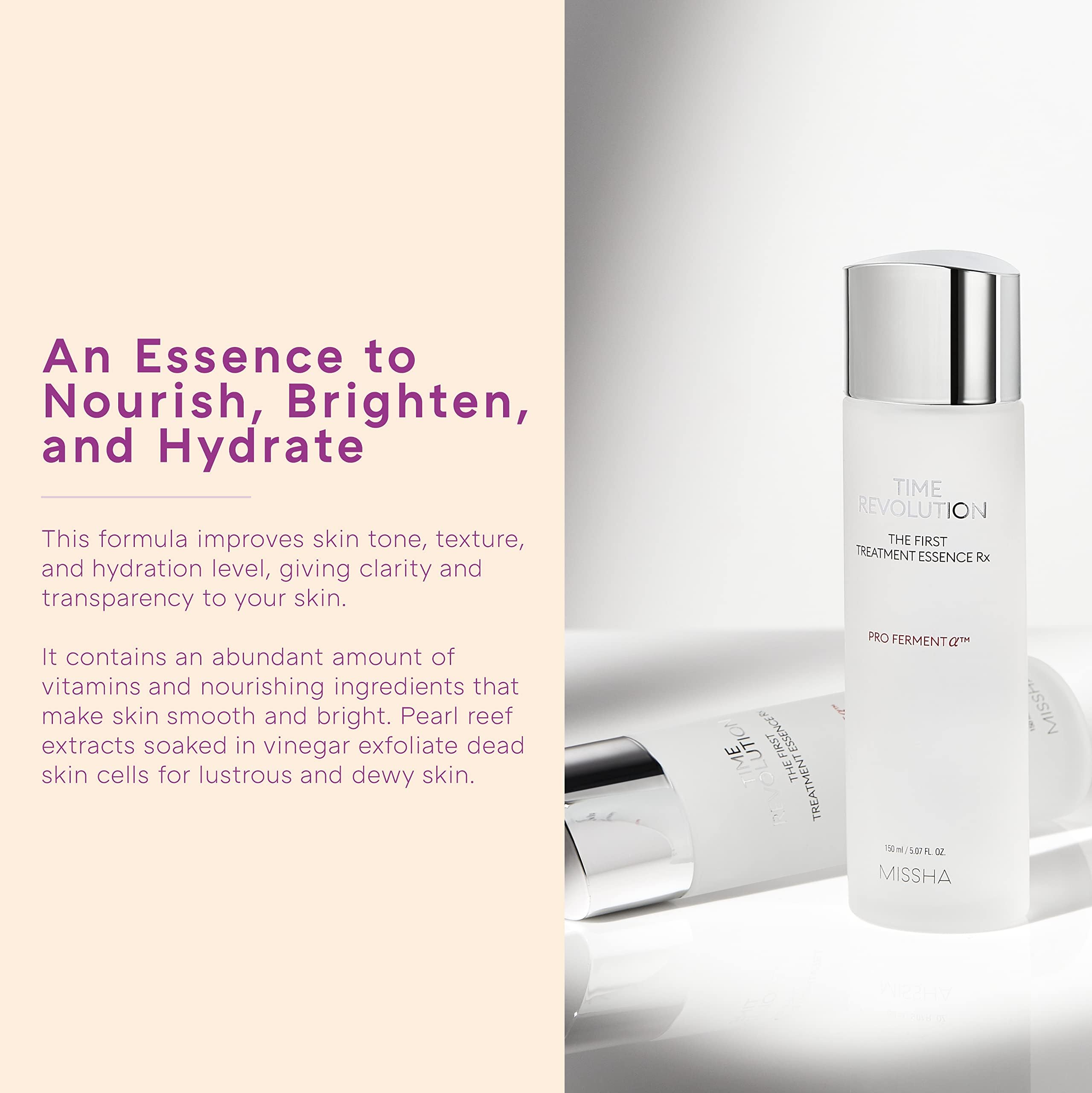MISSHA Time Revolution The First Treatment Essence RX 150ml - Essence/Toner that Moisturizes and Smoothes the Skin Creating A Clean Base - Amazon Code verified for Authenticity - Image 2
