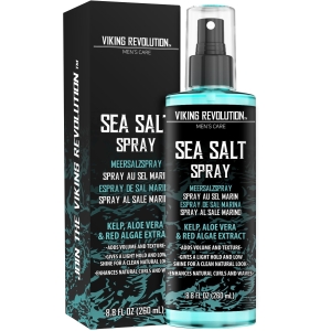 Viking Revolution Sea Salt Spray for Hair Men – Hair Texturizing Spray with Kelp, Aloe Vera and Red Algae Extract – Surf Spray to Add Volume and Texture Sea Salt Spray for Men Beach Hair Spray – 8oz