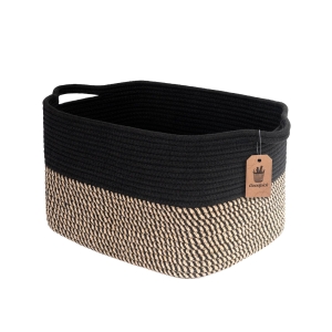 Goodpick Cube Storage Bins – Towel, Book, Cloth, Shoes, Closet Shelf Woven Baskets for Office, Baby Laundry, Toys, 13”x10”x9”