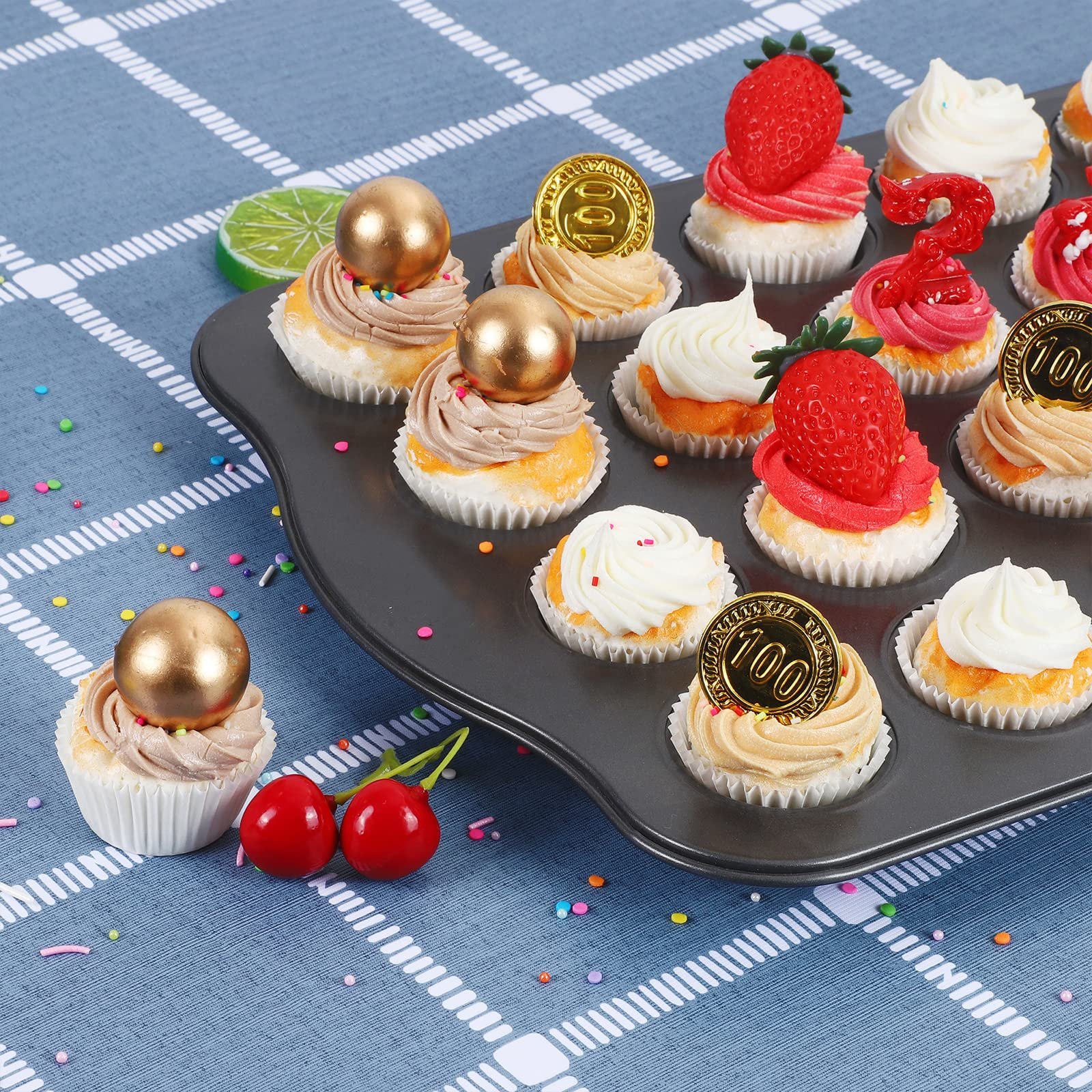 Caperci 500 Count Mini Cupcake Liners White Muffin Liners Greaseproof No Smell Small Cupcake Wrappers Baking Cups - Image 9