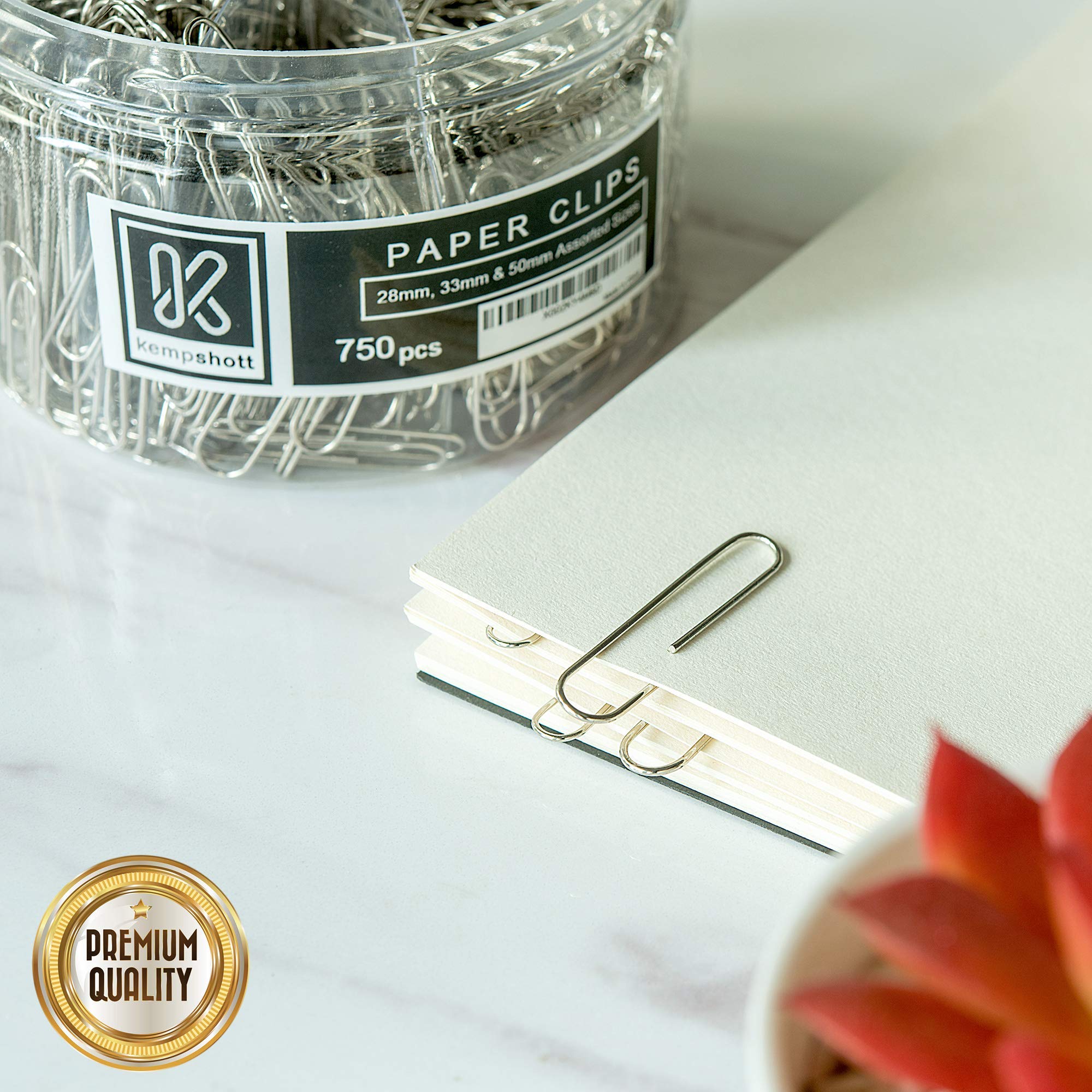 Kempshott 750 Paper Clips Assorted Sizes Small, Medium and Large Paperclips for Paperwork Ideal for Home, School and Office Use (Assorted, Silver) - Image 5
