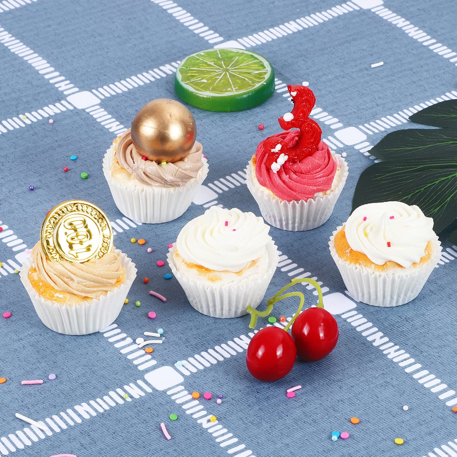 Caperci 500 Count Mini Cupcake Liners White Muffin Liners Greaseproof No Smell Small Cupcake Wrappers Baking Cups - Image 8